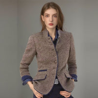 Eartha | Women's Button-Front Pockets Elegant Blazer