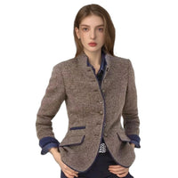 Eartha | Women's Button-Front Pockets Elegant Blazer
