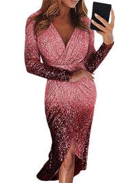 Eartha | Women's Elegant Wrap Dress in Red