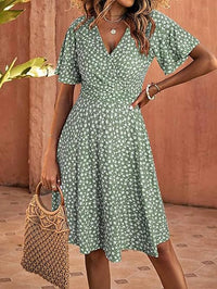Ebba | Women's Short Sleeve Floral Summer Dress