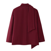 Ebba | Women's Elegant Chic Blazer in Wine Red