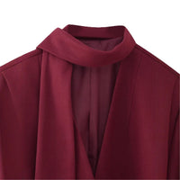Ebba | Women's Elegant Chic Blazer in Wine Red