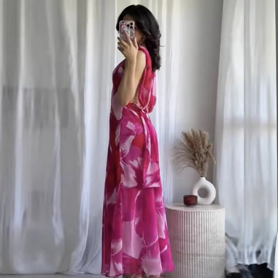 Ebbaline | Women's Floral Chic Maxi Dress in Kleid