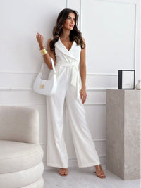 Edelgard | Women's Wrap Tailored Jumpsuit in White