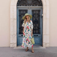 Edelweiss | Women's Floral Maxi Dress in Multicolor