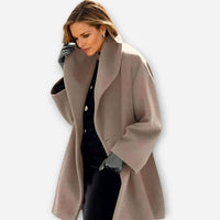 Eden | Women's Oversized Wide-Collar Winter Coat in Khaki