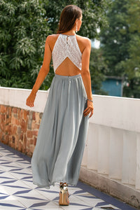 Edeva | Women's Halter Wedding Guest Maxi Dress