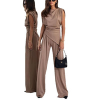 Edith | Women's Asymmetric Wide Leg Elegant Jumpsuit