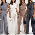 Edith | Women's Asymmetric Wide Leg Elegant Jumpsuit