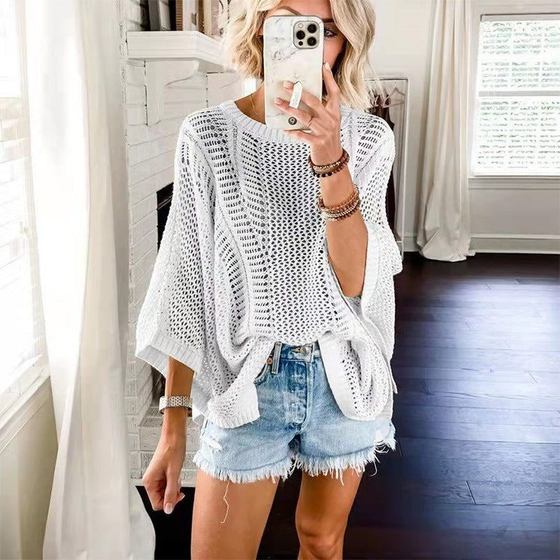 Editha | Women's Knit Sweater in White