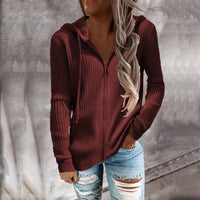 Edurne | Women's Textured Pockets Hooded Jacket