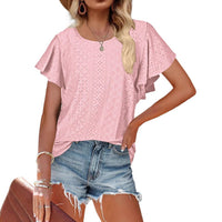 Edwina | Women's Ruffle Detail Short Sleeve Blouse