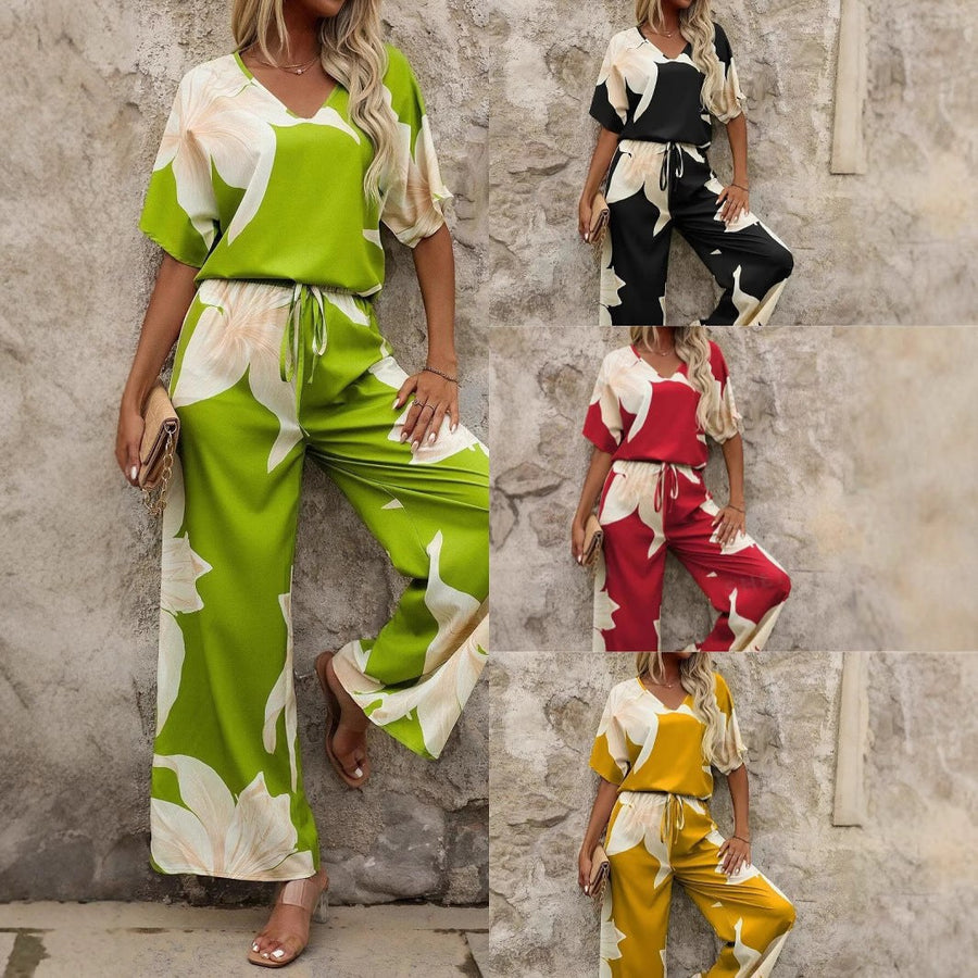 Edwina | Women's Wide Leg Floral Elegant Jumpsuit