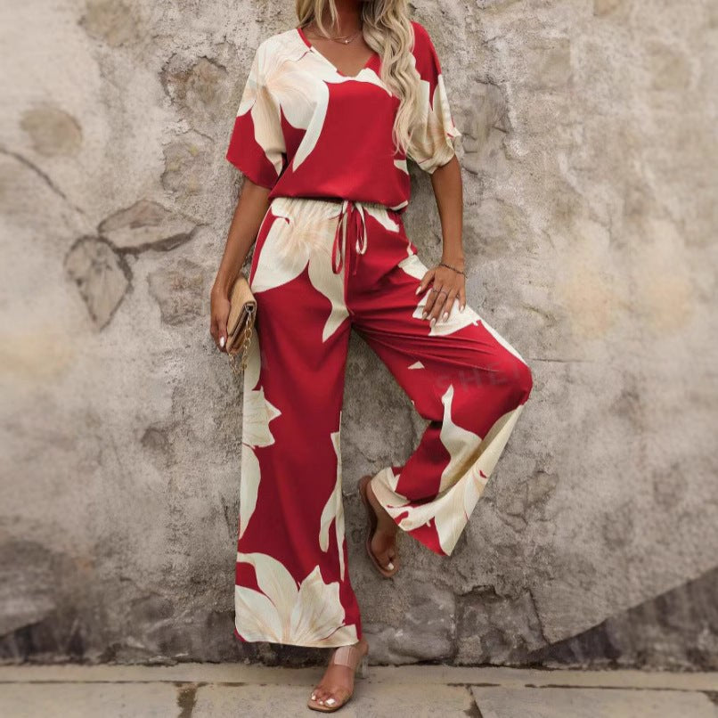 Edwina | Women's Wide Leg Floral Elegant Jumpsuit