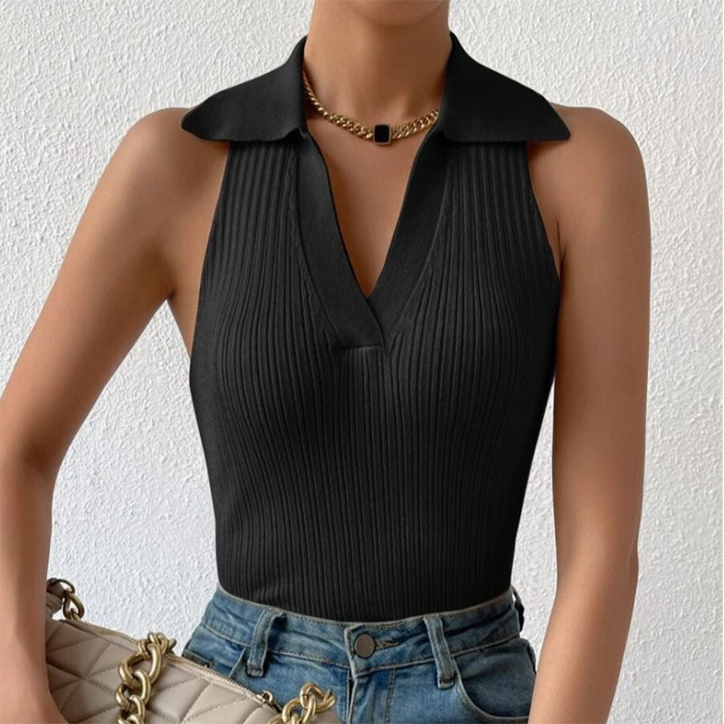Edwina | Women's Sleeveless Top in Black