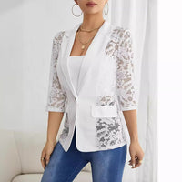 Effie | Women's Sheer Lace Elegant Blazer