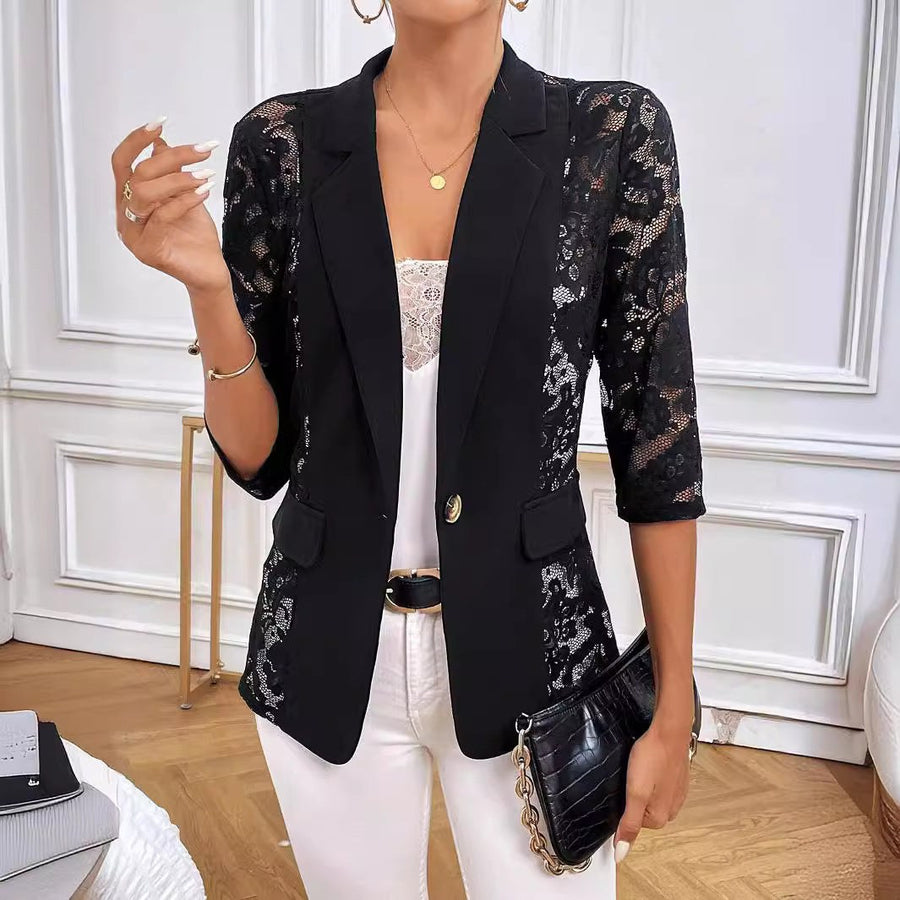 Effie | Women's Sheer Lace Elegant Blazer