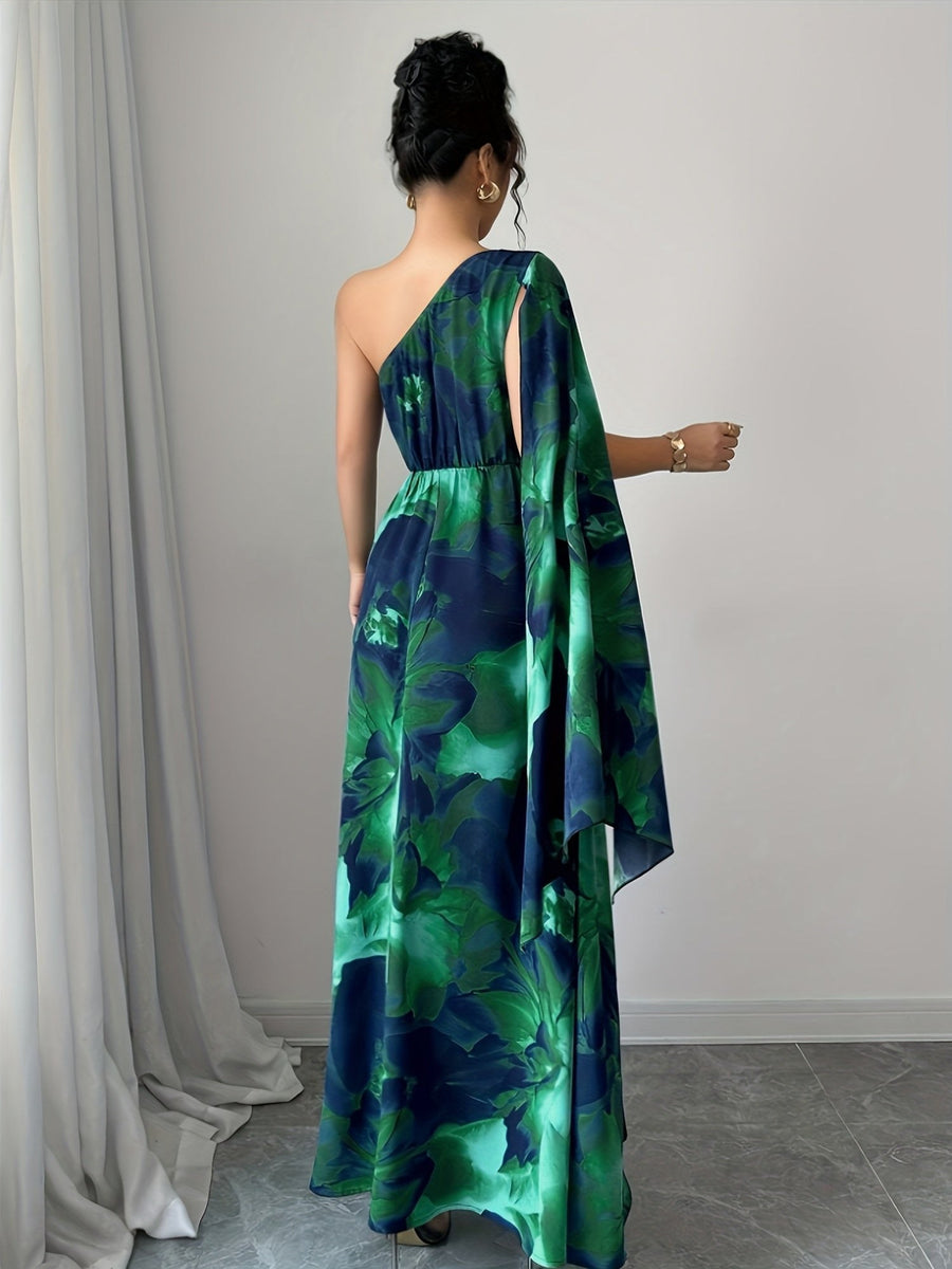 Egeria | Women's One-Shoulder Wedding Guest Maxi Dress