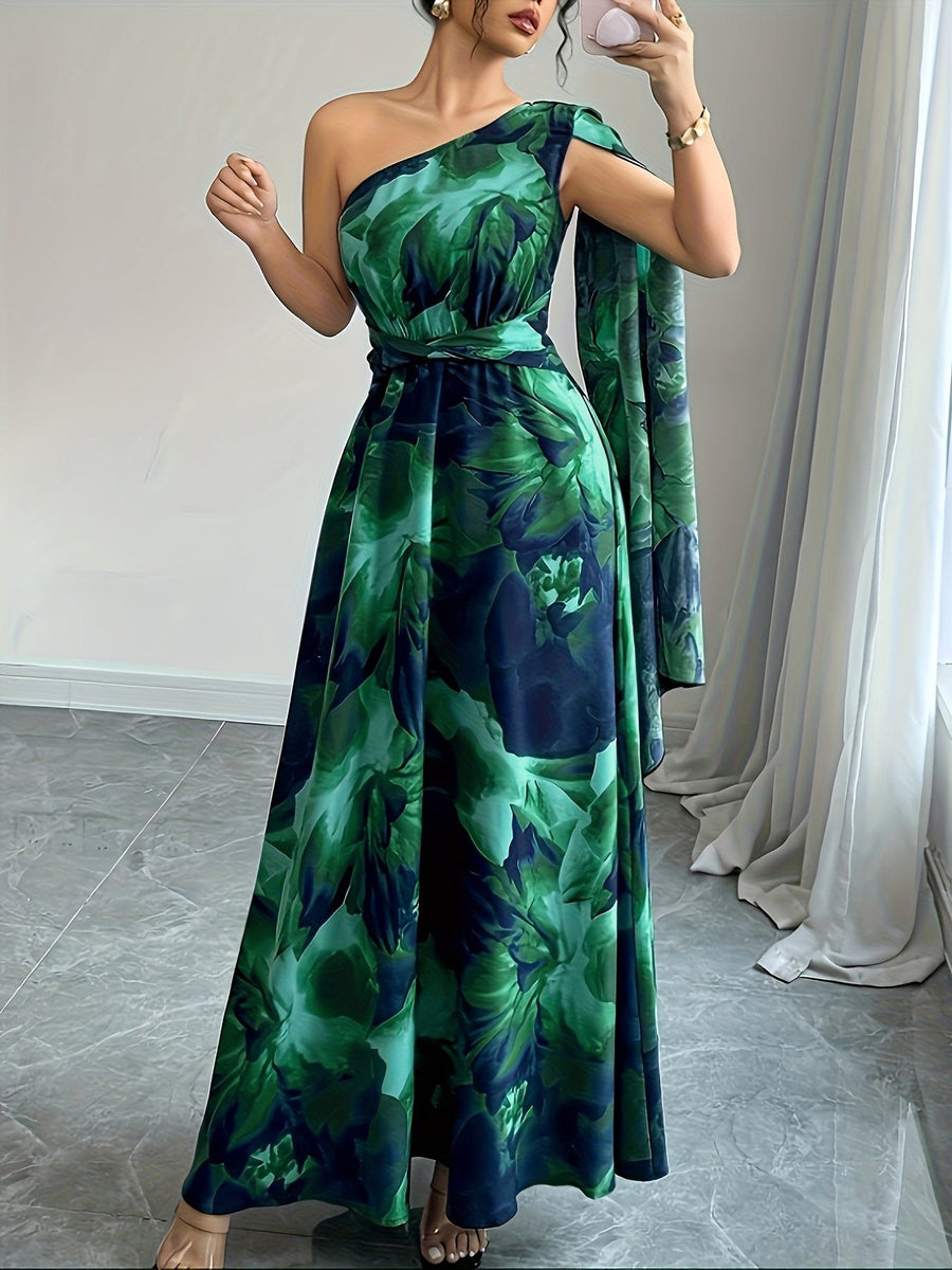Egeria | Women's One-Shoulder Wedding Guest Maxi Dress