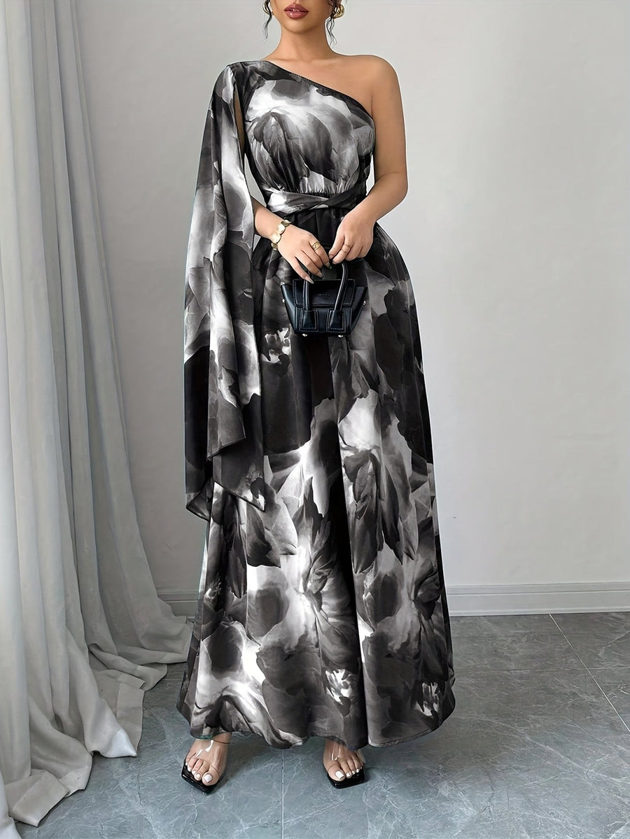 Egeria | Women's One-Shoulder Wedding Guest Maxi Dress