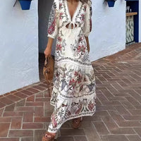 Egeria | Women's V-Neck Floral Maxi Dress in As Shown
