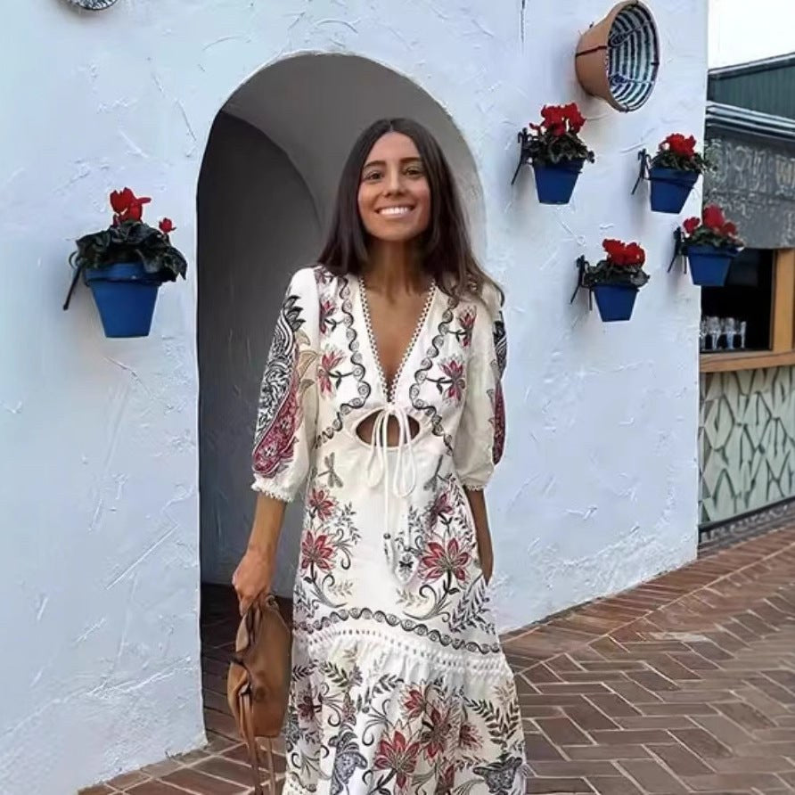 Egeria | Women's V-Neck Floral Maxi Dress in As Shown