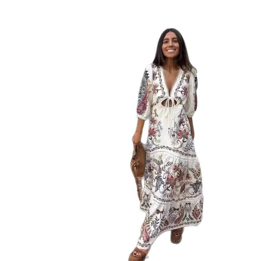 Egeria | Women's V-Neck Floral Maxi Dress in As Shown