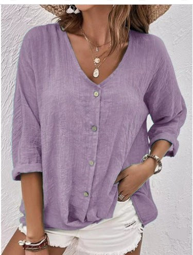 Eglantine | Women's Button-Front Lightweight Blouse
