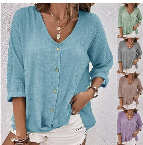Eglantine | Women's Button-Front Lightweight Blouse