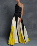 Eglantine | Women's One-Shoulder Pleated Wedding Guest Maxi Dress