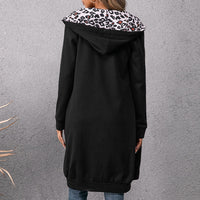 Eilidh | Women's Zip Pockets Hooded Coat in Black