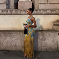 Eilonwy | Women's Fringe Floral Maxi Dress in Multicolor