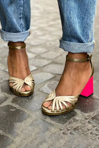Eira | Women's Open Toe Ankle Strap Block Heel Sandals