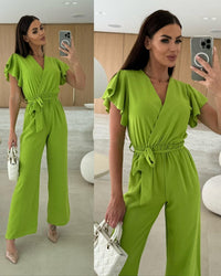 Eira | Women's Voluminous Elegant Jumpsuit in Green