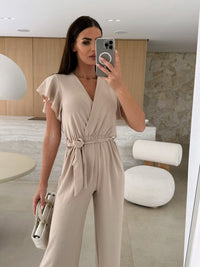 Eira | Women's Voluminous Elegant Jumpsuit in Khaki