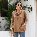 Eirene | Women's Asymmetric Pockets Hooded Hoodie