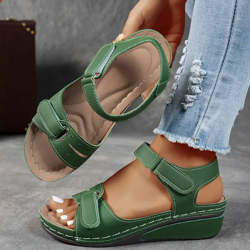 Eirlys | Women's Open Toe Ankle Strap With Platform Sole Sandals