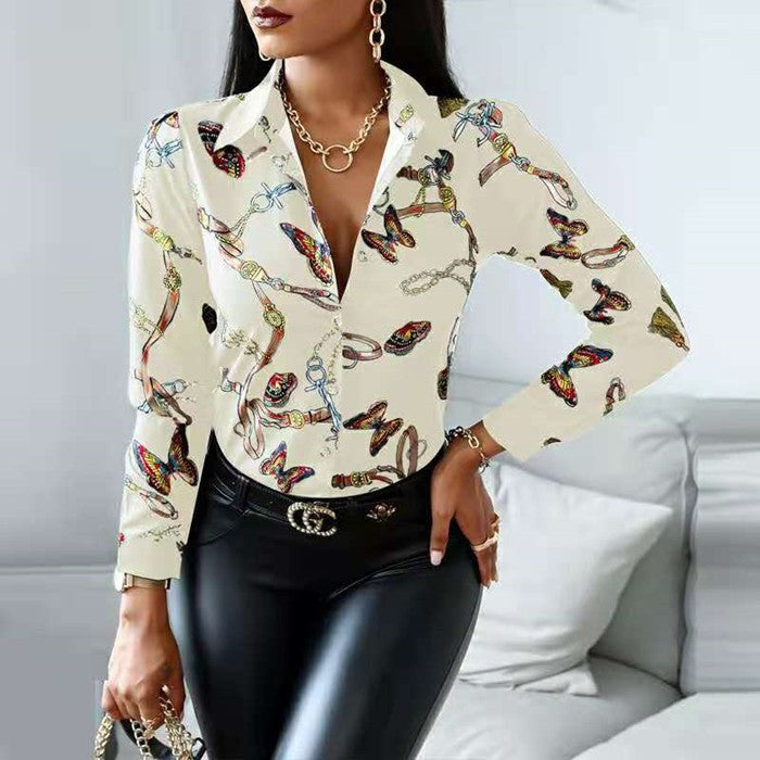 Elaine | Women's Elegant Blouse in Apricot