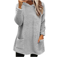 Elaine | Women's Cozy Fleece Sweater in Gray