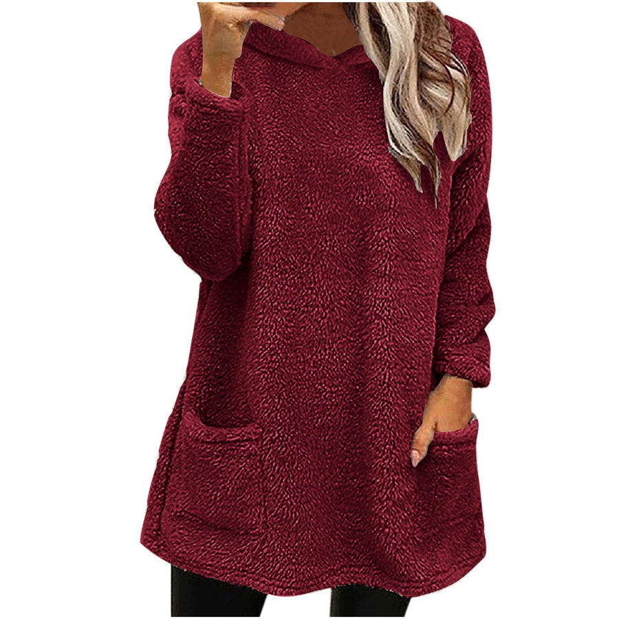 Elaine | Women's Cozy Fleece Sweater in Weinfarb