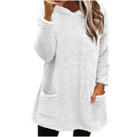 Elaine | Women's Cozy Fleece Sweater in White