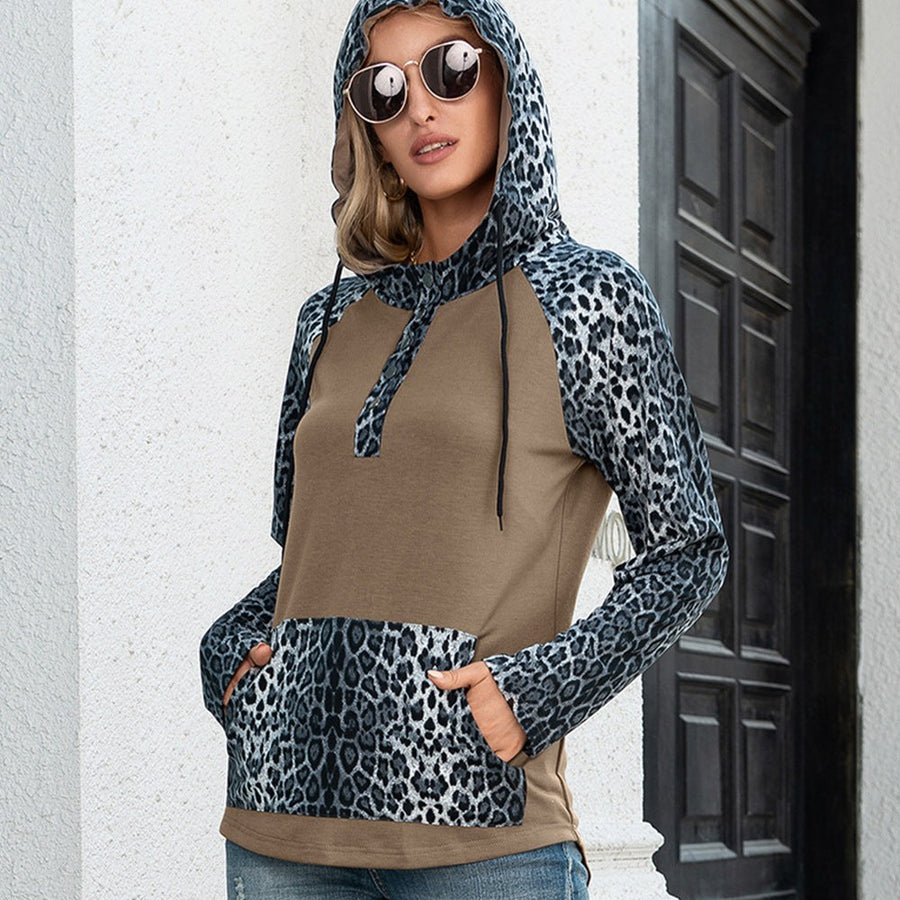 Elanora | Women's Leopard Print Hooded Hoodie