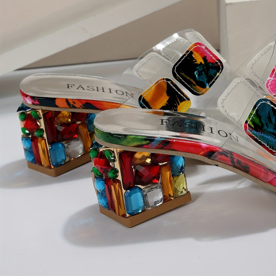 Elberta | Women's Open Toe Decorative Block Heel Sandals