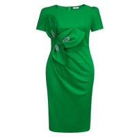 Elberta | Women's Textured Sheath Dress in Green