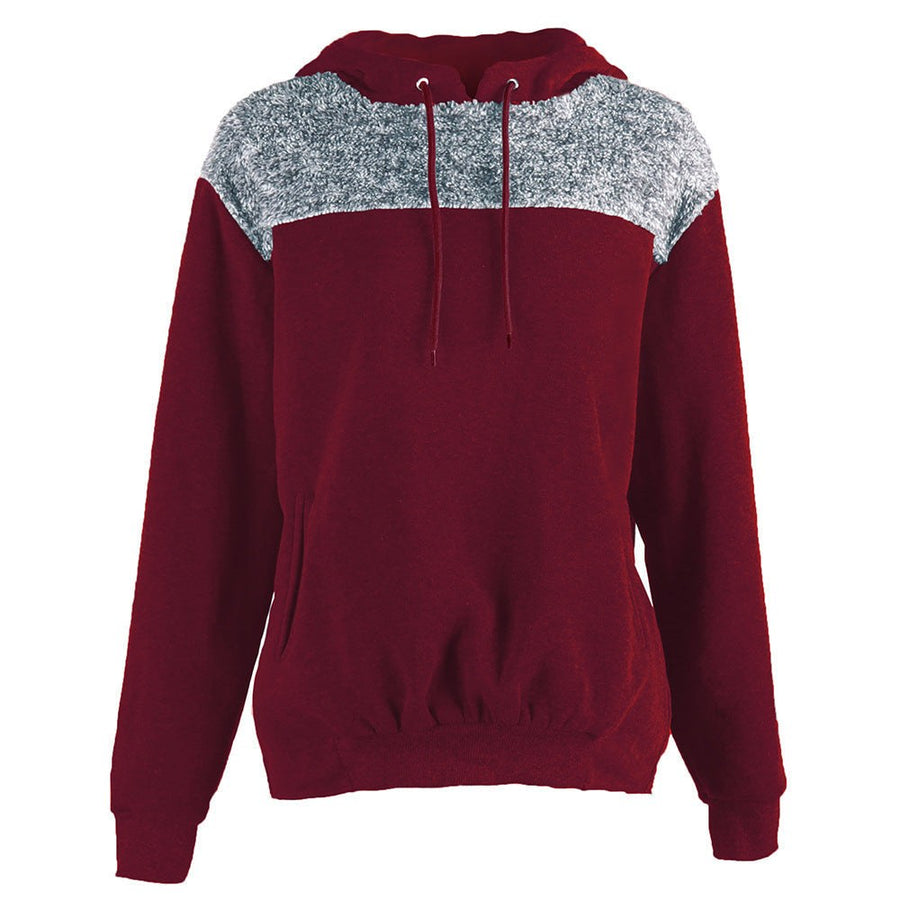 Elberte | Women's Hooded Hoodie in Wine Red