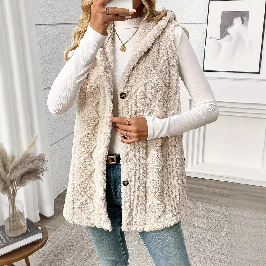 Eleanora | Women's Cozy Hooded Fleece Vest – Fleece Jacket