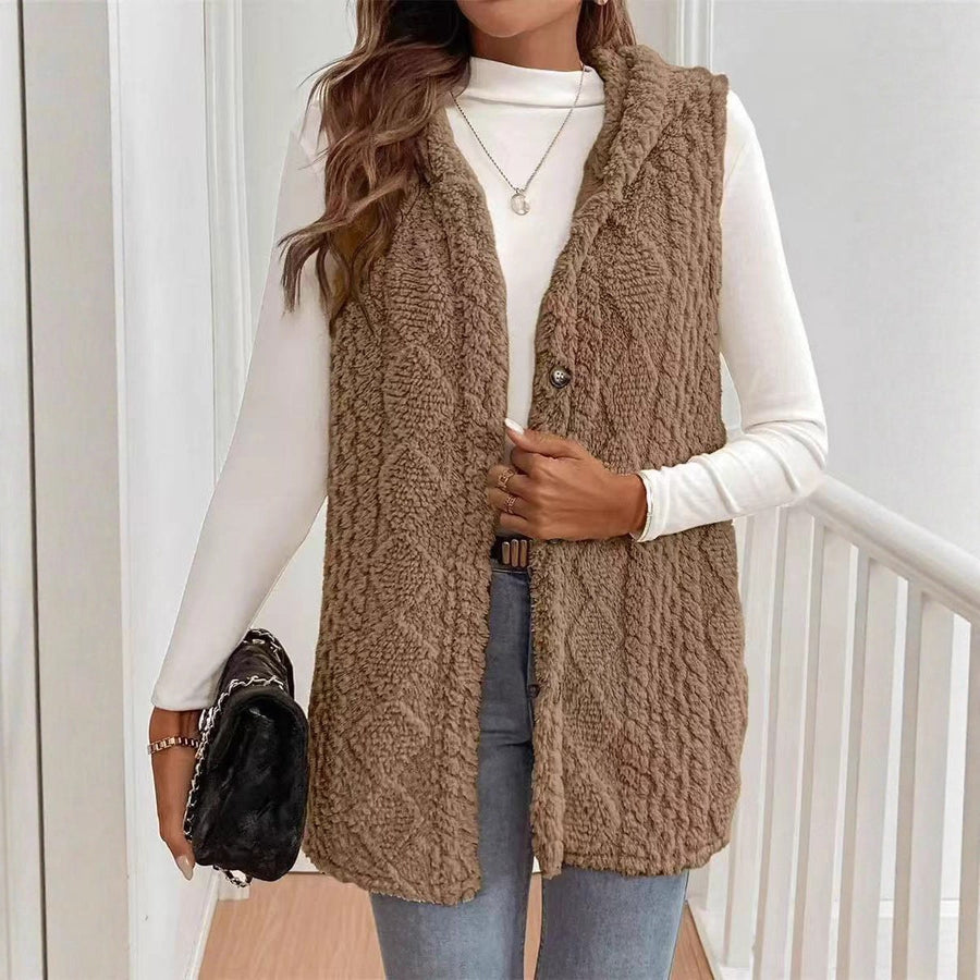Eleanora | Women's Cozy Hooded Fleece Vest – Fleece Jacket