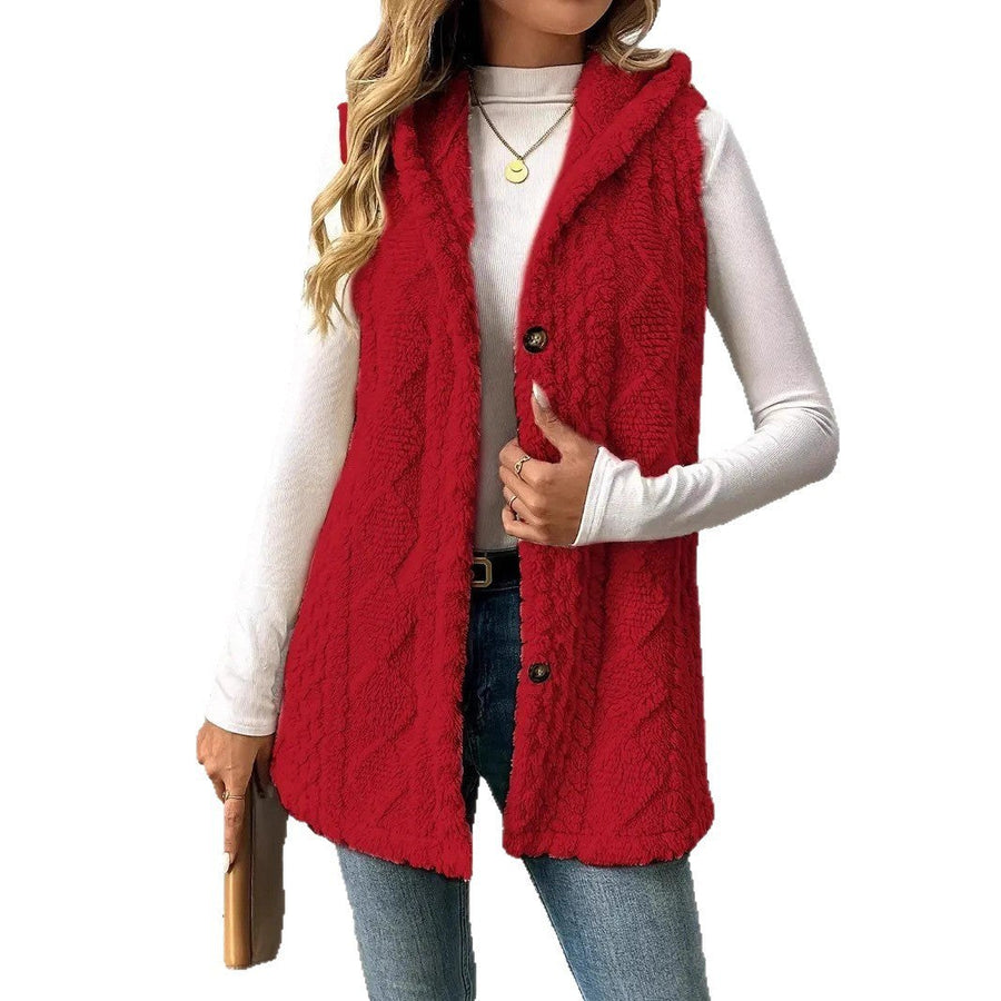 Eleanora | Women's Cozy Hooded Fleece Vest – Fleece Jacket