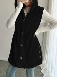 Eleanora | Women's Cozy Hooded Fleece Vest – Fleece Jacket in Black