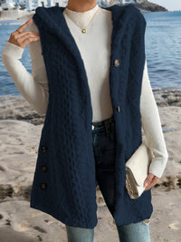 Eleanora | Women's Cozy Hooded Fleece Vest – Fleece Jacket in Midnight Blue